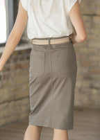 Erica Cotton Twill Midi Skirt - FINAL SALE