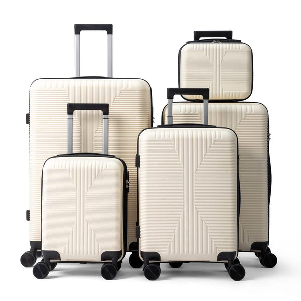 5-Piece Lightweight Luggage Set with Lock – 12/16/20/24/28 Inch