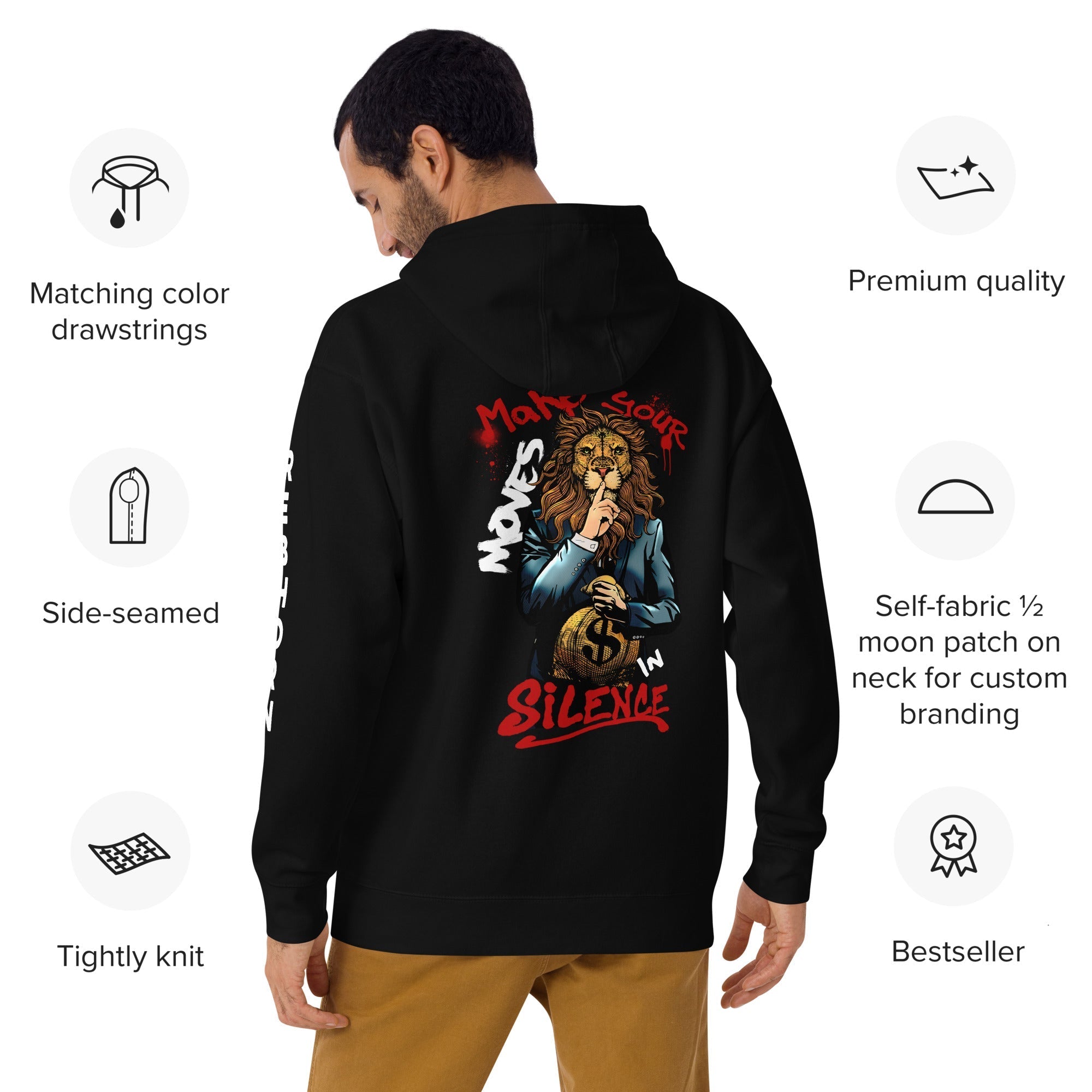 Make Your Moves in Silence Premium Unisex Hoodie